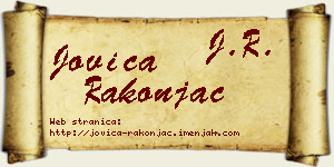 Jovica Rakonjac vizit kartica